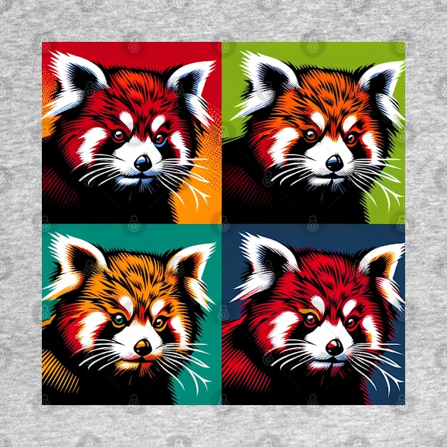 Red Panda Radiance: A Pop Art by PawPopArt